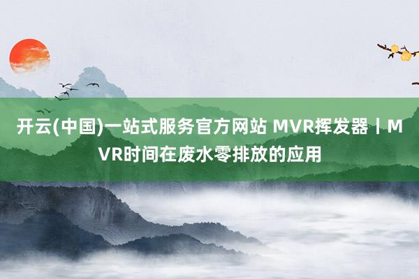 开云(中国)一站式服务官方网站 MVR挥发器丨MVR时间在废水零排放的应用